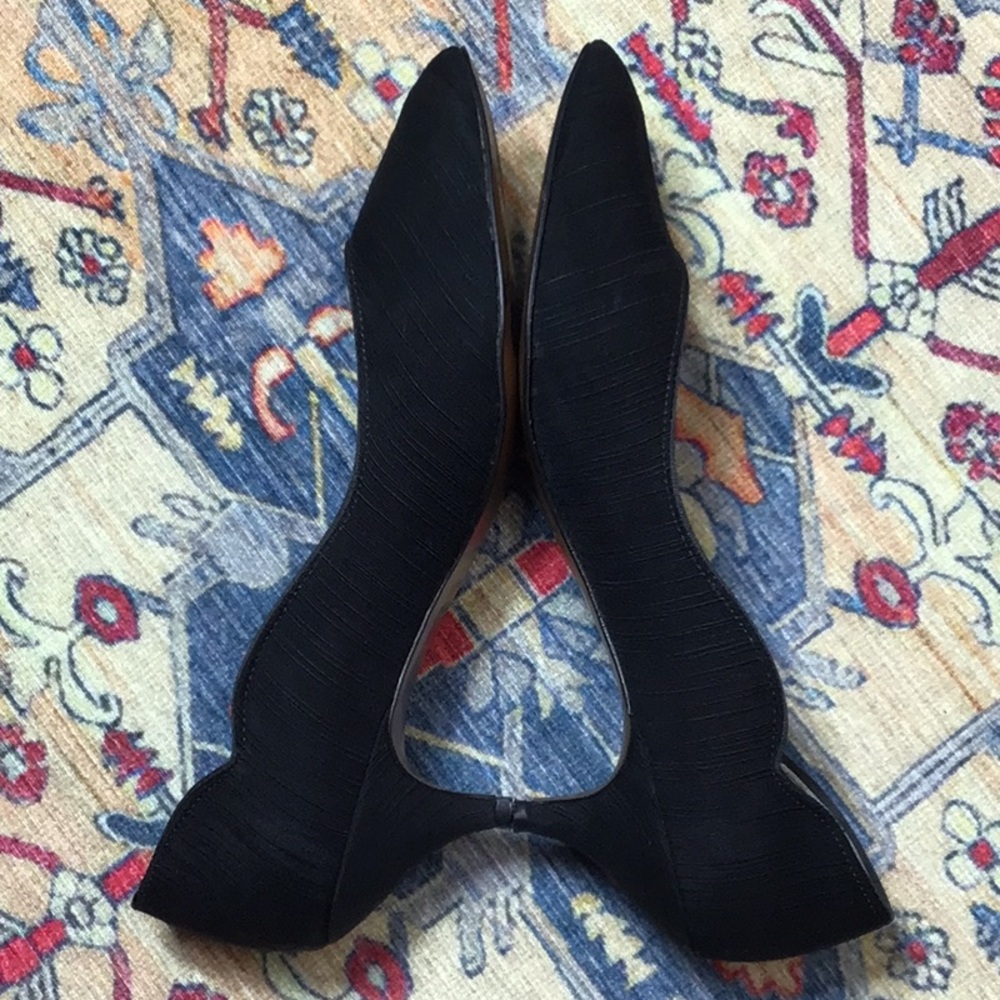 VTG Dolce by Pierre Black Duponie Kitten Heels Sz.9.5 - Picture 11 of 13